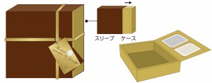 敬老の日ラベルがついた、ブック型のスリーブケース
