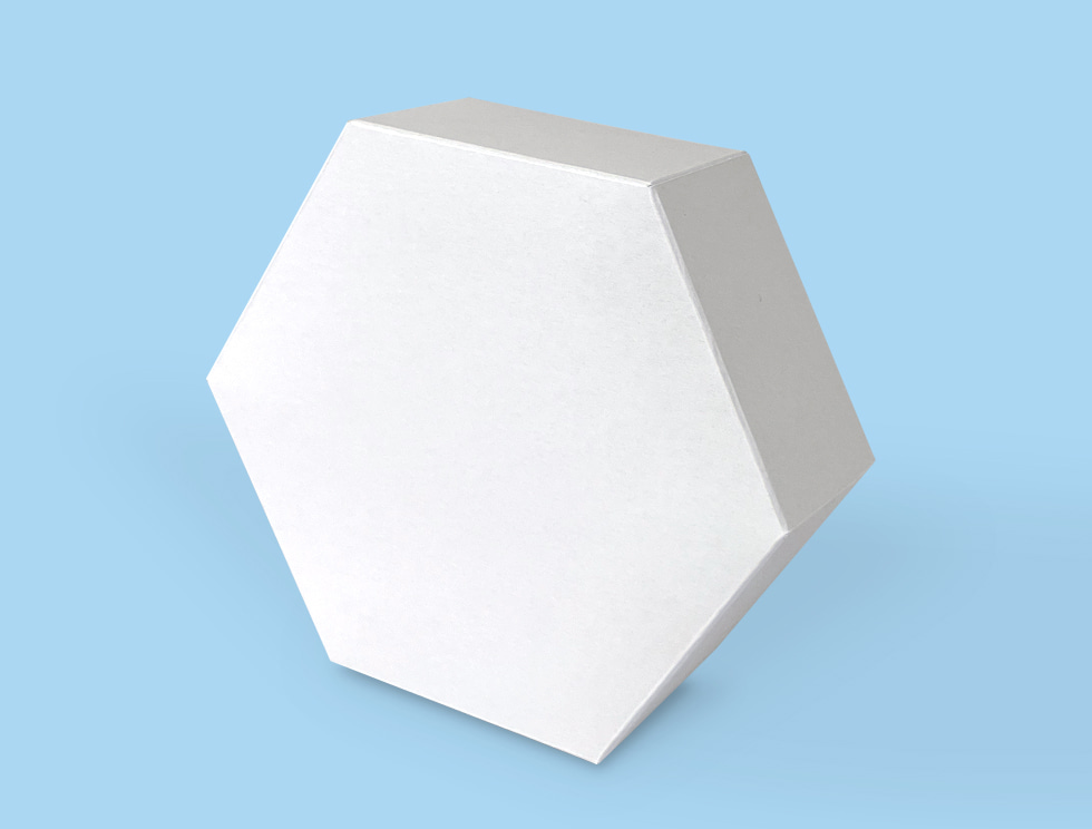 ミとフタの高級感のある6角形組箱